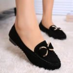 women's black work flat shoes - Image 3