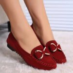 women's black work flat shoes - Image 4