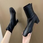 women's thick heel medium heel boots women