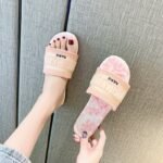 summer new embroidered letter slippers holiday beach flip flops for women - Image 5