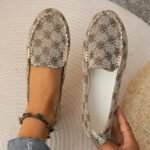 Cross-border new color matching cloth lazy flat shoes - Image 5