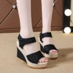 High Heel Velcro Lace Women's Shoes
