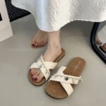 new style seaside vacation flip flops casual with skirt sandals