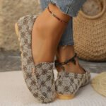 Cross-border new color matching cloth lazy flat shoes - Image 6