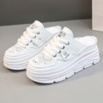 Shoes for women 2025 new thick-soled inner height-enhancing half-slippers - Image 2