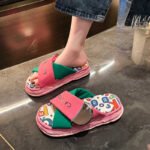 35 size Yi’erkang Internet celebrity graffiti slippers for women - Image 3