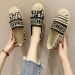 flat-bottomed small fragrance style embroidery lazy one-step closed-toe shoes women summer loafers wholesale - Image 6