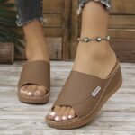 lightweight casual breathable sandals wedge heel thick bottom outdoor slippers - Image 6