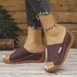 lightweight casual breathable sandals wedge heel thick bottom outdoor slippers - Image 7