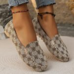 Cross-border new color matching cloth lazy flat shoes - Image 2