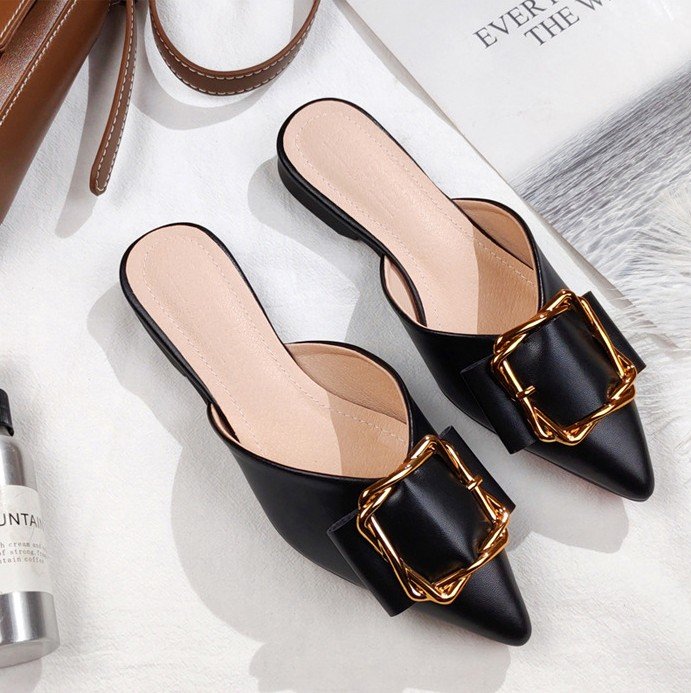 Screenshot 2025-09-24 155208 Summer Baotou half-slip sandals for women - Image 1