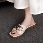 internet celebrity fashion chain flip flops flat sandals - Image 3