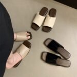 square head office soft flat bottom beach sandals for pregnant women - Image 7
