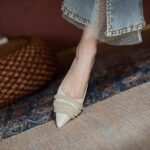 black soft bottom shallow mouth small fragrance style single shoes - Image 3