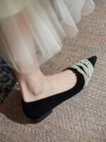 black soft bottom shallow mouth small fragrance style single shoes - Image 6