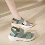 new summer soft-soled large-size beach shoes simple Velcro women's shoes - Image 3