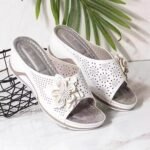 foreign trade women's shoes wedge heel flower fish mouth casual versatile sandals - Image 2