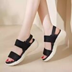 new summer soft-soled large-size beach shoes simple Velcro women's shoes - Image 5