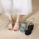 new summer soft-soled large-size beach shoes simple Velcro women's shoes - Image 6