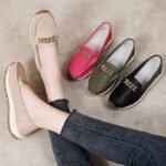 Soft-Soled Mother's Loafers Round-Toe Slip-On Shoes for Women - Image 6