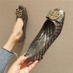Breathable Work Flat Thick Heeled Soft Sole Non-slip Small Size Single-layer Shoes plus size Women's Shoes - Image 2