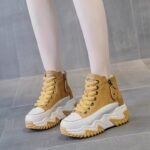 winter new niche high-top women's shoes thick-soled casual versatile sports shoes - Image 2