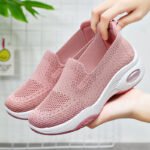 women's shoes thick-soled flying woven shoes shoes casual slip-on height-increasing shoes