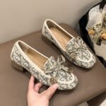 Internet Celebrity Versatile Square-Toe Soft-Soled Beanie Shoes for Women - Image 5