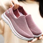 slip-on flat shoes for the elderly, non-slip soft soles, woven surface brand women's shoes - Image 6
