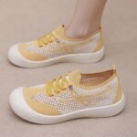 Women's Flying Weave Breathable German Training Shoes Fashion Casual Single Shoes Soft Sole Comfortable Mom Shoes - Image 3