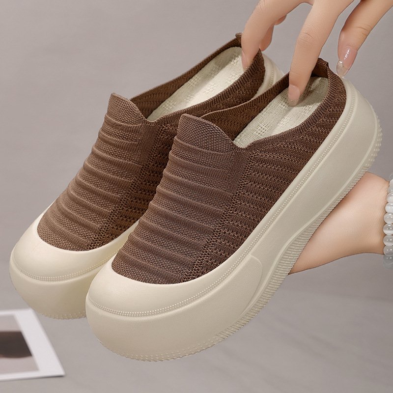 O1CN01jC5qyY1fbxe8ikVRb_!!2211408924026-0-cib shallow-mouth height-increasing shoes, simple soft-soled half-support - Image 1
