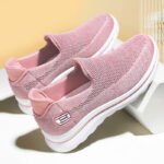 slip-on flat shoes for the elderly, non-slip soft soles, woven surface brand women's shoes - Image 9