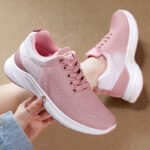 Women's sports shoes, new autumn running shoes, lightweight breathable mesh shoes, fly woven shoes