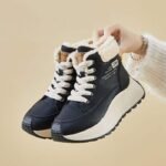 Winter High-Top Fleece-Lined Dad Shoes, New Korean Style, INS Style, Women's Sneakers - Image 4