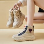 Winter New Style Fleece-Lined Shoes, Korean Style, Elegant, - Image 4