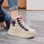 Winter New Style Fleece-Lined Shoes, Korean Style, Elegant,