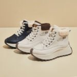 Winter High-Top Fleece-Lined Dad Shoes, New Korean Style, INS Style, Women's Sneakers - Image 6