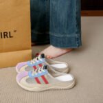 Korean style closed-toe half-slipper shoes for women,