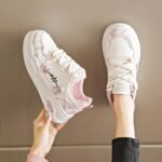 White Sneakers for Women, Thick Sole, Height Increasing, Sporty Sneakers, - Image 5