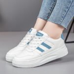 New spring style white sneakers for women, trendy sports shoes