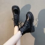 Women's Martin boots, British style, thick-soled, thin single boots - Image 7