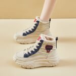Winter New Style Fleece-Lined Shoes, Korean Style, Elegant, - Image 3