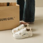 White Sneakers for Women, Thick Sole, Height Increasing, Sporty Sneakers, - Image 3