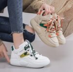 Korean style high-top white sneakers for women - Image 4