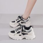 Korean style new chunky sneakers for women, spring 2025, student sports running shoes,