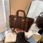 Retro Leopard Print Handbag New Fashion Small Popular Internet Super Popular Crossbody Bag - Image 6