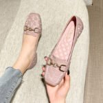 women's ladle shoes spring and autumn European and American shallow-mouth square-toed patent leather flat shoes - Image 10