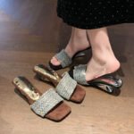 New Model with Rhinestones, Elegant with Dresses, High-Heeled Sandals - Image 5