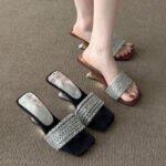 New Model with Rhinestones, Elegant with Dresses, High-Heeled Sandals - Image 10