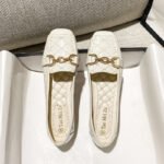 women's ladle shoes spring and autumn European and American shallow-mouth square-toed patent leather flat shoes - Image 6